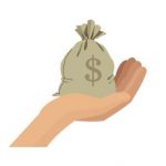 No Deposit Bonus - Hand holding sack of money