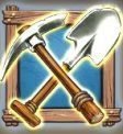 Wild Falls Slot - Pick Axe and Shovel Symbol