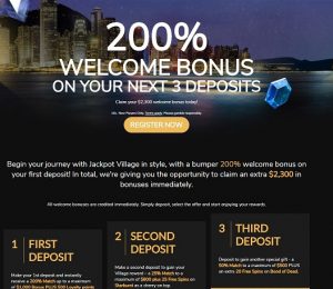 Jackpot Village promotions and bonuses