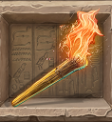 Lara Croft Temples and Tombs flaming torch