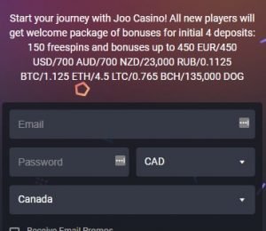 Joo Casino Welcome Bonus