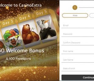 Casino Extra Sign Up Page