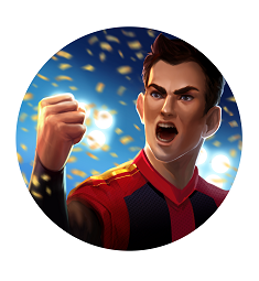 Super Striker cheering player